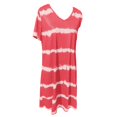thumbnail image 4 of TJAZFJPA Robe Médiévale Femme Été Mode Décontractée Grande Taille Ample et Confortable Col en V Rayée Imprimée Sans Manches Grande Taille Robe d'Invité de Mariage Vacances pour Femmes Tropicale, 4 of 5