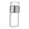 thumbnail image 3 of simhoa Glass Tea Infuser Bottle 350ml Glass Tea Infuser Cup for Office Outdoor Home Silvery, 3 of 8