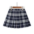 thumbnail image 2 of MeetoTime Girls Pleated Skirt Solid Color Plaid Printed Half Dress with Inner Lining 9-16 Years Children Clothes, 2 of 3