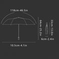 thumbnail image 4 of Travel Umbrella Compact Windproof Fully Automatic Reverse Folding 41 in Diameter with Reflective Stripe and 10 Fiberglass Ribs, 4 of 8