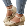 thumbnail image 4 of Sandales pour Femmes 2025 Sandales à Plateforme pour Femmes Sandales à Plateforme Sandales Compensées Mode Polyvalentes Sandales S pour Femmes Sandales Tressées à Boucle Respirantes Compensées Funky Monkey Sandales pour Femmes Sandales, 4 of 9