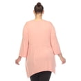 thumbnail image 3 of White Mark Tunique à Manches 3/4 pour Femmes, Taille Empire, Col en V, 3 of 6