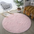 thumbnail image 4 of YAOMOBB Soft Rug for Living Room Super Soft Luxury Solid Color Round Fluffy Area Rug for Comfortable Plush Bedroom Nursery Carpeting, 4 of 6