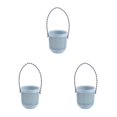 thumbnail image 3 of Transemion ABS Decorate With Lightweight Planter With Removable Strape And Wall-Mount Option Inner Layer Hollowed Out For Better Blue 8.7*9.5*20.5cm 3Set, 3 of 6