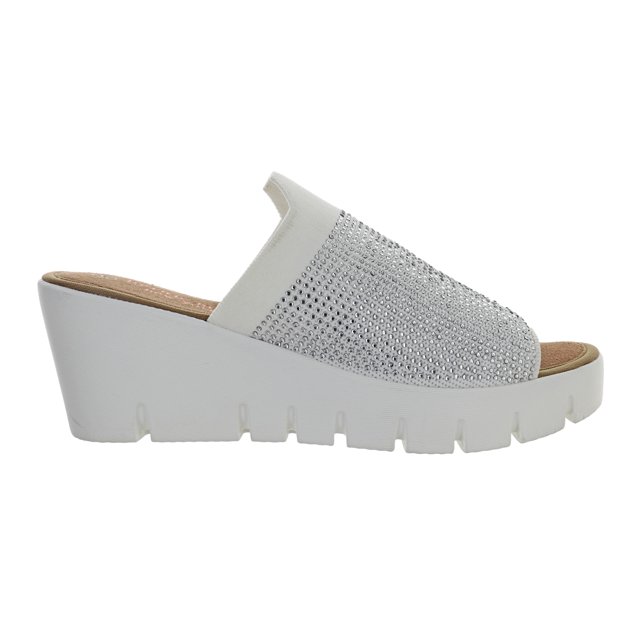 Bernie Mev Women's Venti Crystal Wedge Heel Sandal