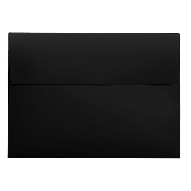 Darling Souvenir Enveloppes d'Invitation à Rabat Droit, 5.25 x 7.25 Pouces, Noir, 25 Unités