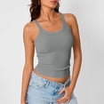 thumbnail image 4 of ohmzyzo Womens Workout Tank Tops V Neck Racerback Going Out Crop 2025 Trendy Top Summer Sleeveless Ribbed Camisole, 4 of 8