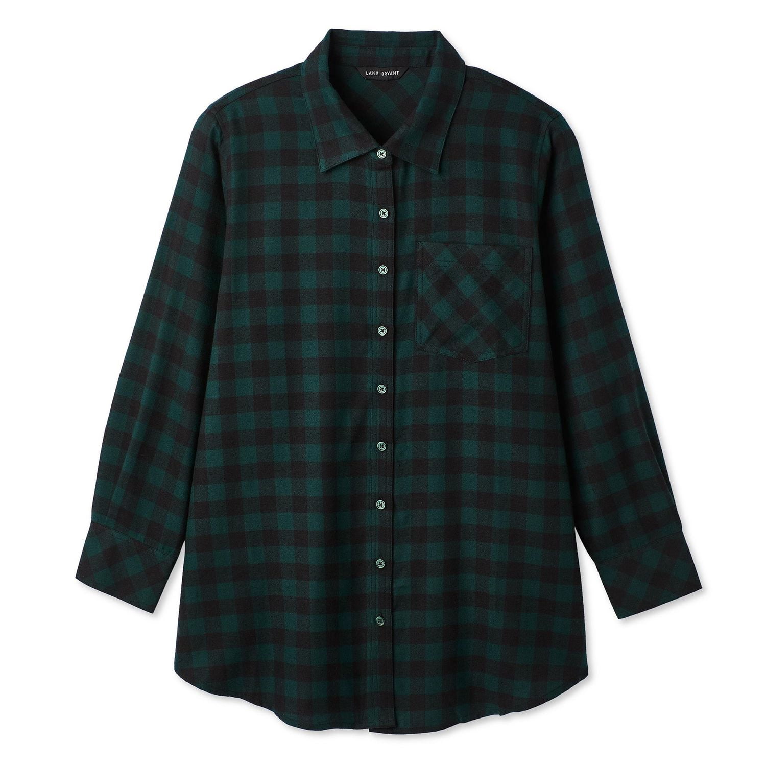 Lane Bryant Women's Plus Plaid Button-Up Shirt