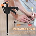 thumbnail image 1 of XZNGL 6Pcs 91Mm Wood Working Bar F Clamp Clamps Grip Ratchet Quick Release Fixed, 1 of 9