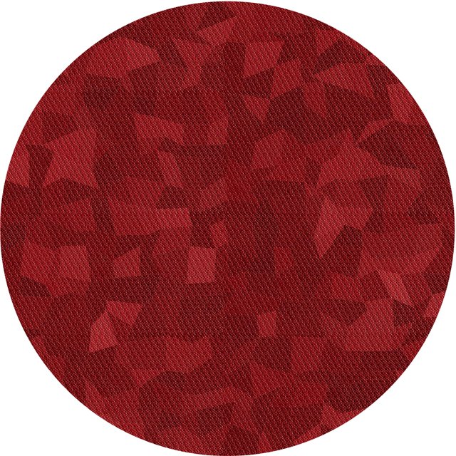 Ahgly Company Tapis d'Intérieur Lavables en Machine, Ronds Transitionnels Rouge Cramoisi, Ronds de 3'