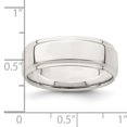 thumbnail image 2 of 925 Sterling Silver 7mm Flat with Step Edge Size 11 Band Ring, 2 of 2