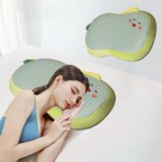 Danhjin Memory Cotton Cushion Ice Silk Pillow Belly Pillow for Office Nap Travel And Sofa Ergonomic Breathable Washable Cover Portable Desk Sleeping Pillow