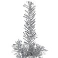 thumbnail image 3 of vidaXL Slim Artificial Half Christmas Tree with Stand Silver 210 cm, 3 of 5