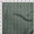 thumbnail image 3 of oneOone Polyester Lycra Fabric Leaves & Floral Block Print Fabric By The Yard 56 Inch Wide, 3 of 4