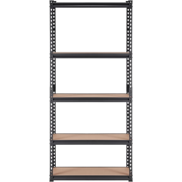 KFFKFF Storage Shelving Unit, 5-Level Adjustable, Supports up to 2000 lbs, Robust Garage Metal Shelves Organizer, Black, Dimensions 36" L x 18" W x 72" H, Suitable for Kitchen, Pantry