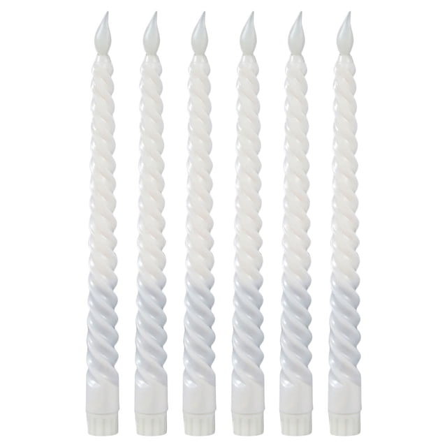 Shisuyan Bougies Coniques pour Femmes et Familles Blanches 6 Pcs 10.8X0.8X0.8In