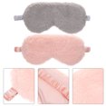 thumbnail image 4 of MasteelfCA 2PCS Artificial Silk Eye Mask Plush Sleep Mask Blindfold Blackout Eye Cover, 4 of 9