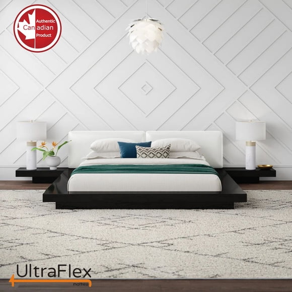 UltraFlex DELIGHT- Soutien Orthopédique Avancé, Mousse Certifiée CertiPUR-US® à Haute Densité, Multiples Soutiens de Posture, Poches de Transfert de Mouvement (Fabriqué au Canada) - avec Protège-Matelas Imperméable