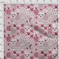 thumbnail image 4 of oneOone Georgette Viscose Pink Fabric Asian Japanese Pattern Craft Projects Decor Fabric Printed By The Yard 42 Inch Wide, 4 of 4