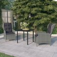 thumbnail image 1 of vidaXL 3 Piece Garden Dining Set Light Grey, 1 of 4