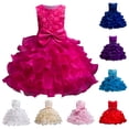 thumbnail image 4 of MIASHUI Girls Pageant Party Dress Ruffle Flower Kids Wedding Ball Gown Formal Princess Dress,Hot Pink,2-3 Years, 4 of 4