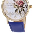 thumbnail image 2 of LYMAYTER Stylish Ladies Watch Stylish Women's Rose Pattern Watch - Faux Leather Strap, Quartz Movement, 2 of 6