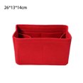 thumbnail image 1 of Ruiboury Felt Insert Make Up Bag Portable Multi-pockets Large Capacity Cosmetic Storage Organizer Inner Accessory for Home Bathroom 26x13x14cm, 1 of 4