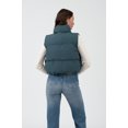 thumbnail image 2 of Blu Pepper Women's Reversible Zip Up Cropped Puffer Vest, 2 of 4