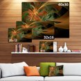 thumbnail image 2 of Designart - Fleur Fractale Numérique Orange Symétrique - Impression sur Toile Florale, 2 of 2