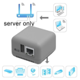 thumbnail image 4 of Réseau WiFi BT 4.0 Serveur d'Impression Port USB 2.0 Rapide 10/100Mbps RJ-45 Port LAN Ethernet Réseau d'Impression Prise Us, 4 of 7