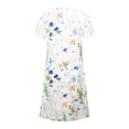 thumbnail image 4 of Pisexur Robe T-shirt Décontractée d'Été pour Femme, Col Rond, Manches Courtes, Style Bohème, Vacances, Fluide, Grande Taille, Robe Maxi, 4 of 5