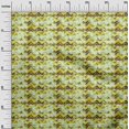 thumbnail image 3 of oneOone Velvet Yellow Fabric Abstract Zigzag Sewing Material Print Fabric By The Yard 58 Inch Wide, 3 of 4