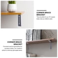 thumbnail image 2 of Miangastore Furniture Corner Bracket Iron 2Pcs For Home Improvement, 2 of 9