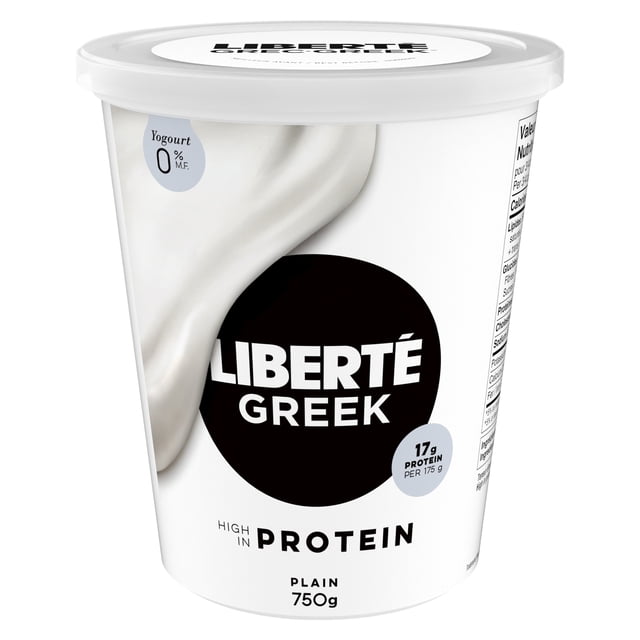 Liberté Greek 0% Yogurt, Plain, High Protein, 750 g