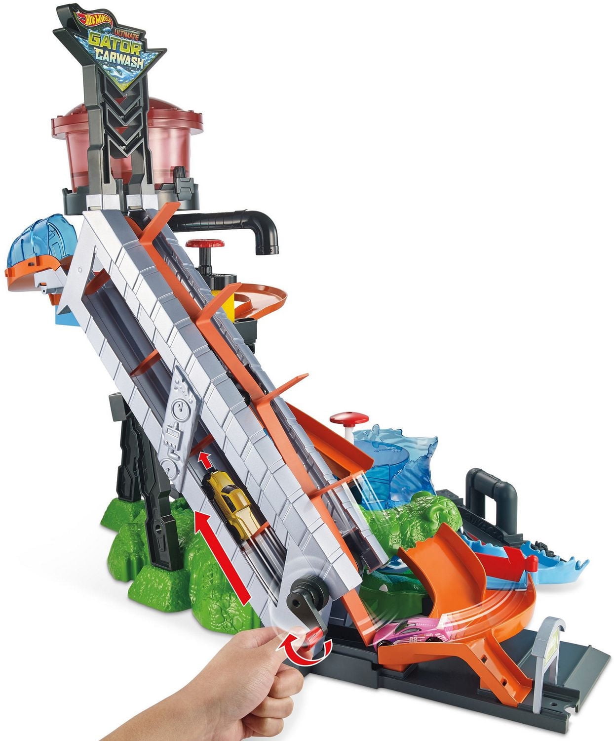 Hot Wheels Coffret de jeu Lave-auto Crocodile