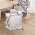 thumbnail image 4 of Foldable Collapsible Laundry Basket - 37cm Waterproof Fabric Storage Hamper for Dorm/Bedroom Clothes Organization, 4 of 6