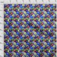 thumbnail image 4 of oneOone Rayonne Royal Bleu Tissu Rétro Bouteille Soda Cap Robe Tissu Tissu Imprimé par la Cour 56 Pouces Large-L2, 4 of 5