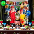 thumbnail image 2 of Ninja Birthday Decorations, 112pcs Ninja Party Decorations & Tableware - Colorful Banner Balloons Backdrop Plates Table Cloths Etc Party Supplies, 2 of 6