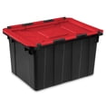 thumbnail image 1 of Sterilite 12 Gallon Hinged Lid Industrial Tote, Stackable Storage Bin, 18 Pack, 1 of 10