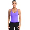 thumbnail image 1 of Charmo Women's Scoop Neck Ribbed Tank Tops Slim Straps Cropped Tops Built in Bra, 1 of 7