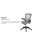 thumbnail image 2 of Mid-Back Dark Gray Mesh Swivel Ergonomic Task Office Chair with Flip-Up Arms, 2 of 9