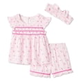 thumbnail image 1 of Ensemble 3&nbsp;pièces avec short à smocks George pour bébés filles, 1 of 2