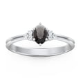 thumbnail image 2 of Birthstone Oval Ring with Shoulder Accents - Smokey Quartz (June), 2 of 5