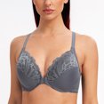 thumbnail image 4 of MELENECA Female Racerback Front Closure Unlined Underwire Bra for Women Anthracite 46C, 4 of 5