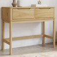thumbnail image 1 of vidaXL Table Console FLORO Brun Ciré 89,5x36,5x73 cm Bois Massif Pin, 1 of 5
