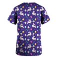 thumbnail image 4 of LSLJS Blouse d'Infirmière de Pâques pour Femmes, Imprimé Œuf et Lapin, Uniforme de Travail à Manches Courtes, Col en V, avec Poches, 4 of 4