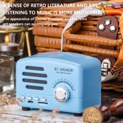 EGNMCR Sound Machine BT01 Wireless Stereo Retro Speakers, Portable Bluetooth Vintage Speakers With Powerful Sound, Answering Calls, FM Radio Mode,- Card Bluetooth audio