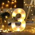 thumbnail image 1 of EGNMCR Alphabet LED Digital Lights Light Up White Plastic Digital Standing Hanging 3 Digital light, 1 of 2