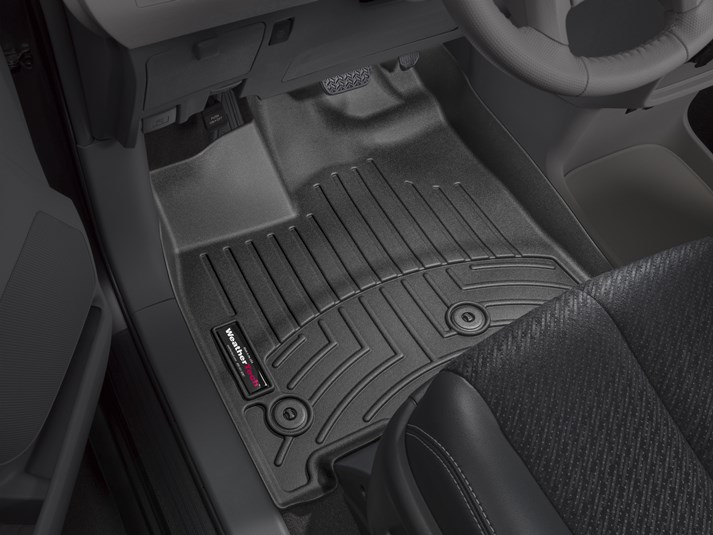 Fits 2013-2020 Toyota Sienna Weathertech Floor Liner 444751 FloorLiner; Molded Fit; Black; Thermoplastic Polyolefin TPO Vacuum Formed Material; 2 Piece
