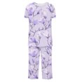 thumbnail image 3 of Rbaofujie Pyjama pour Filles Femmes Décontracté Col Rond Manches Courtes Blouse Pantalon Mode Ensemble de Pyjama Vêtements de Nuit pour Femmes, 3 of 4